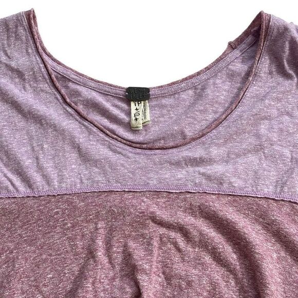 Free people we the free cloud nine color block flowy long sleeve top purple XS - Picture 8 of 10